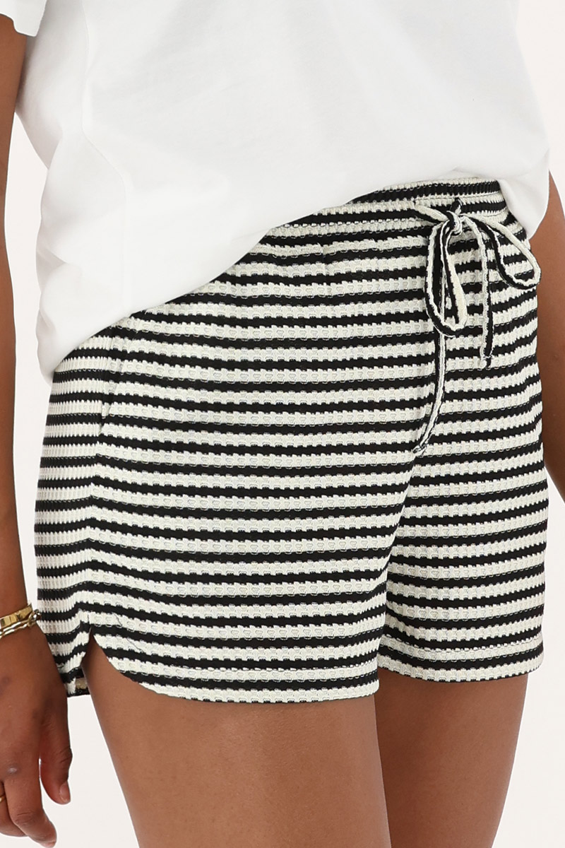 Black and white striped shorts | My Jewellery