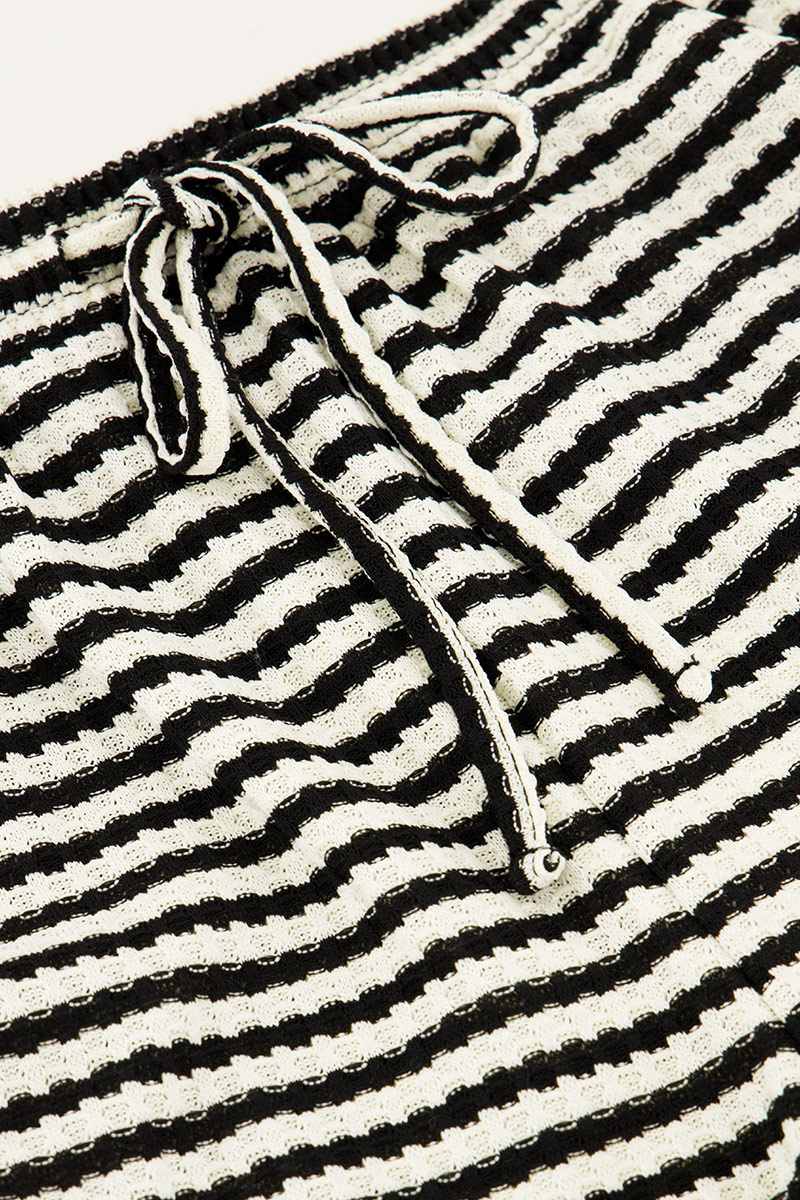 Black and white striped shorts | My Jewellery