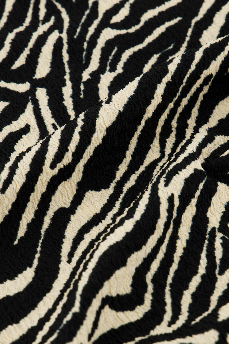 Black and white zebra print wide leg trousers | My Jewellery