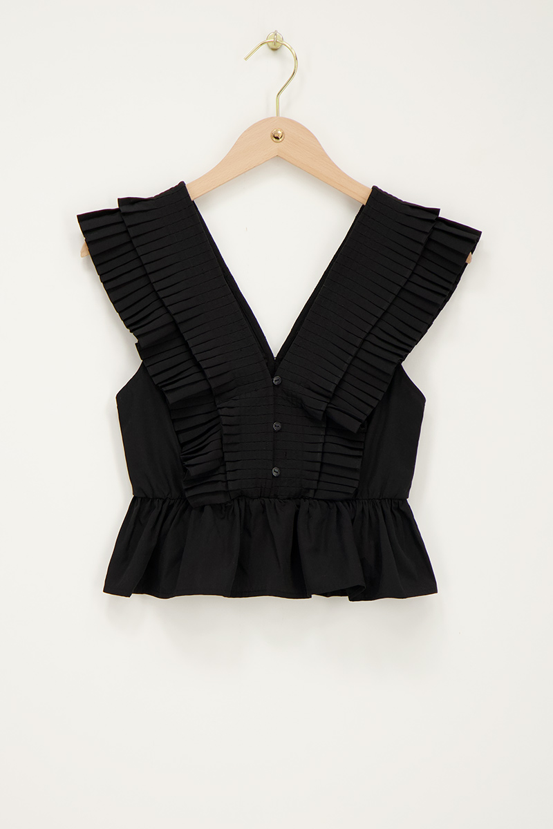 Black corset top with v-neckline | My Jewellery