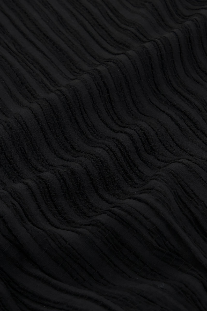 Black crinkle crop top with knot | My Jewellery