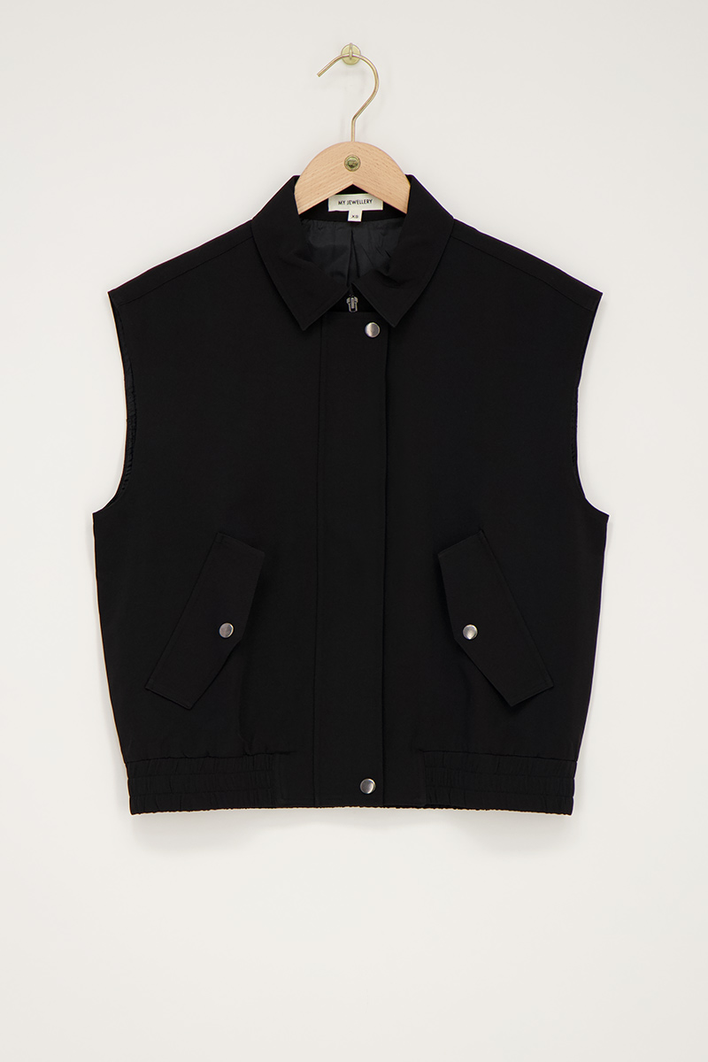 Veste sans manches avec col et poches | - My jewellery - Modalova