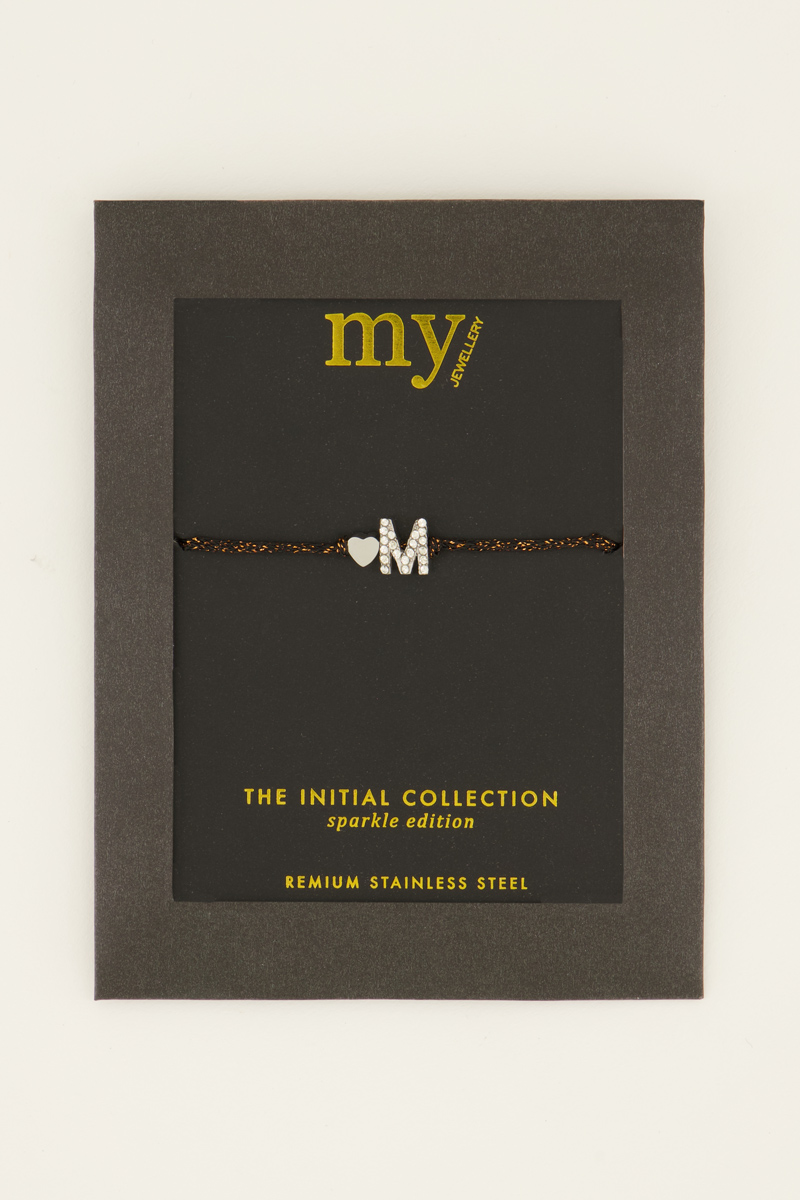 Zwarte initial armband | My Jewellery