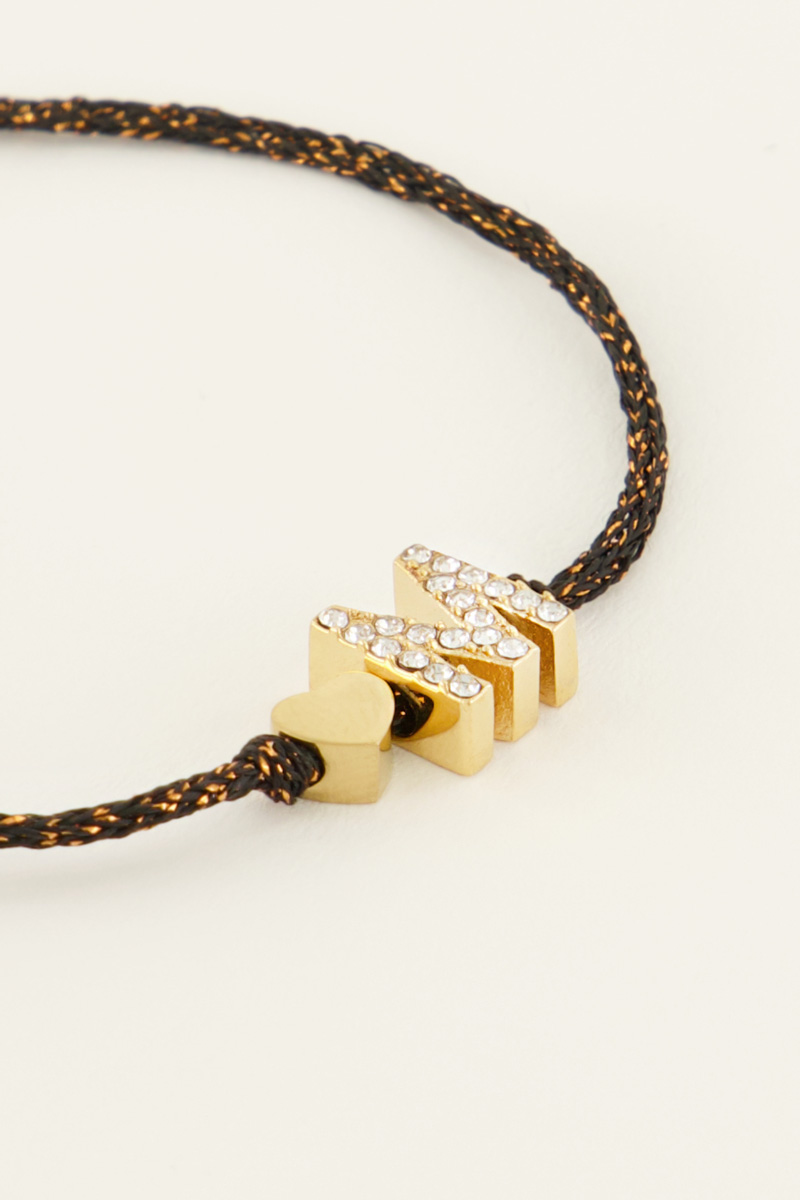 Zwarte initial armband | My Jewellery