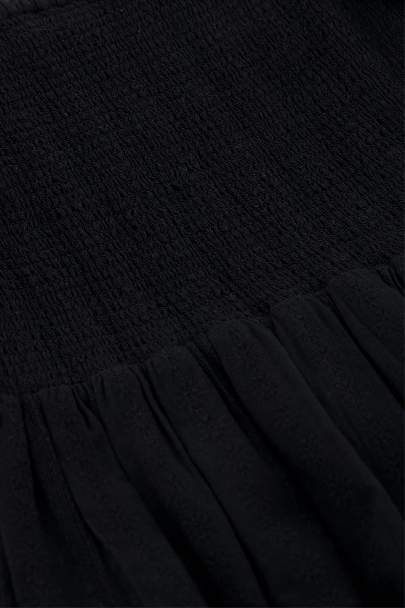 Black maxi dress with puff sleeves | My Jewellery