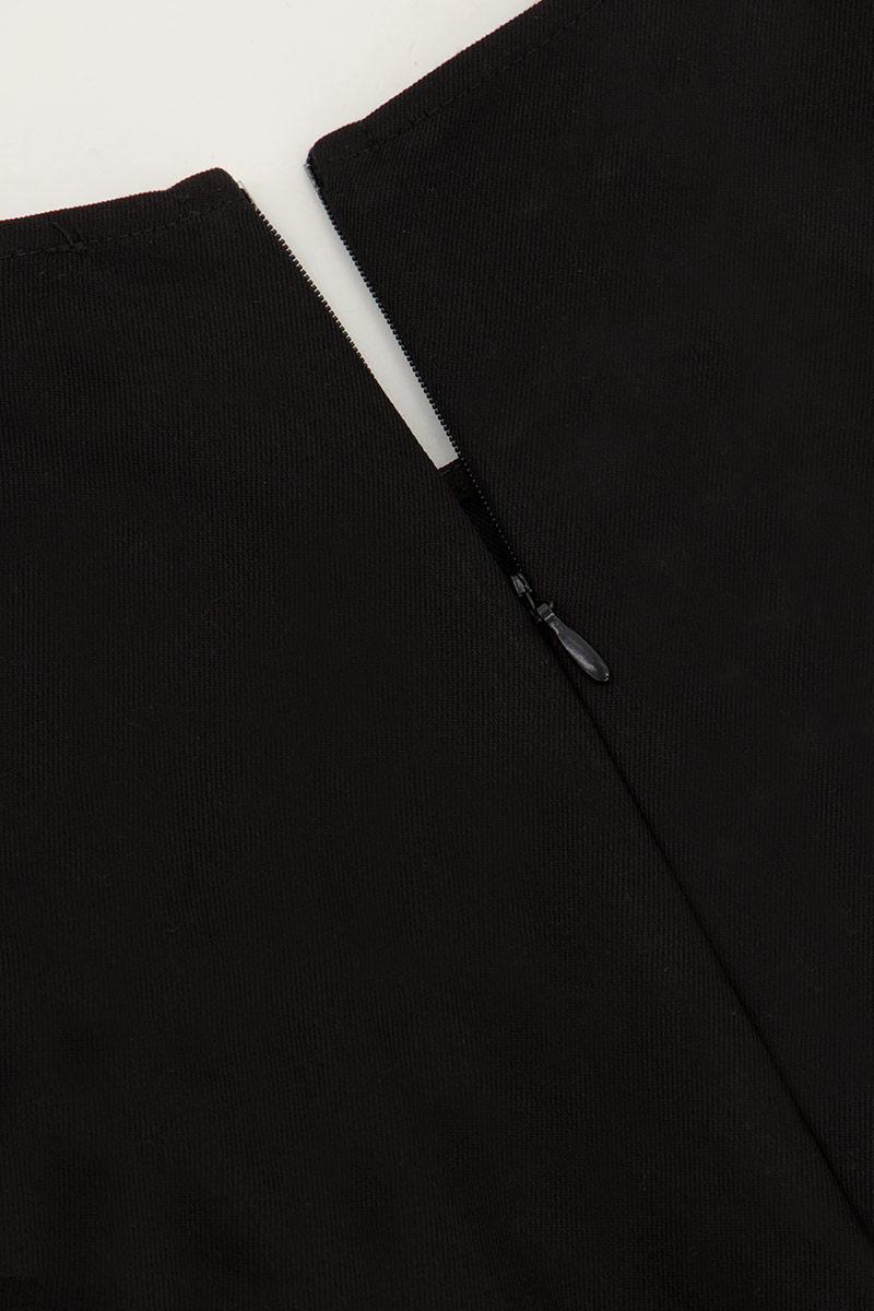 Black maxi dress with puff sleeves | My Jewellery