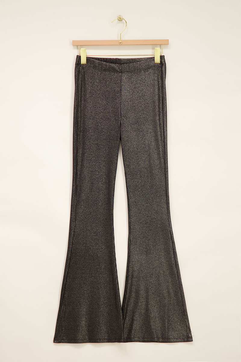 Black metallic flared pants | My Jewellery