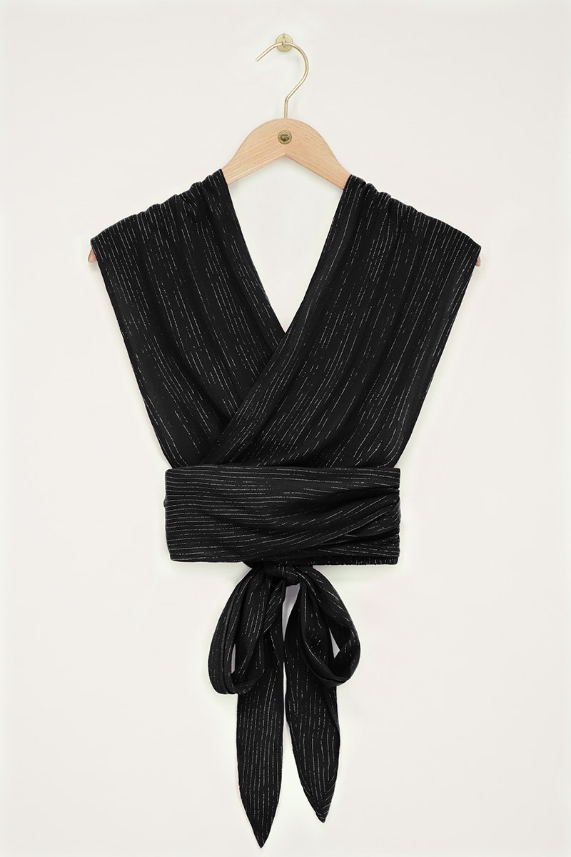 Black multiway top with lurex | My Jewellery