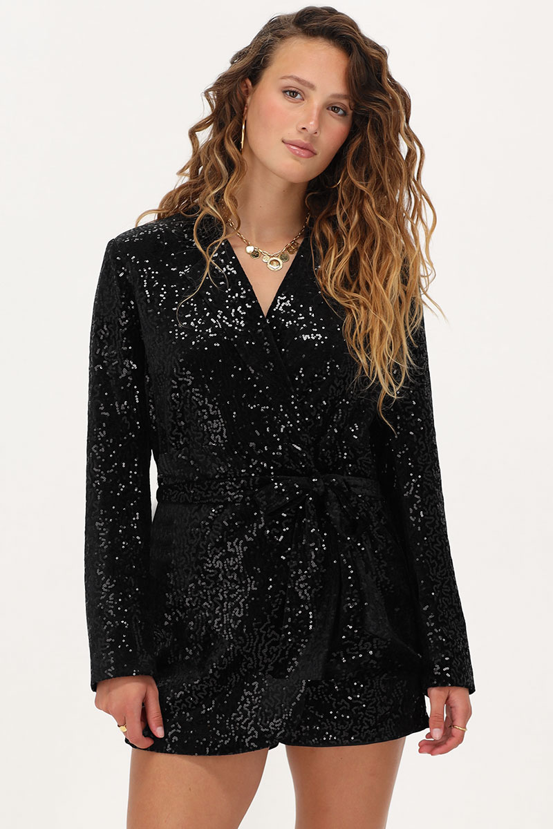 Black playsuit with sequins | My Jewellery