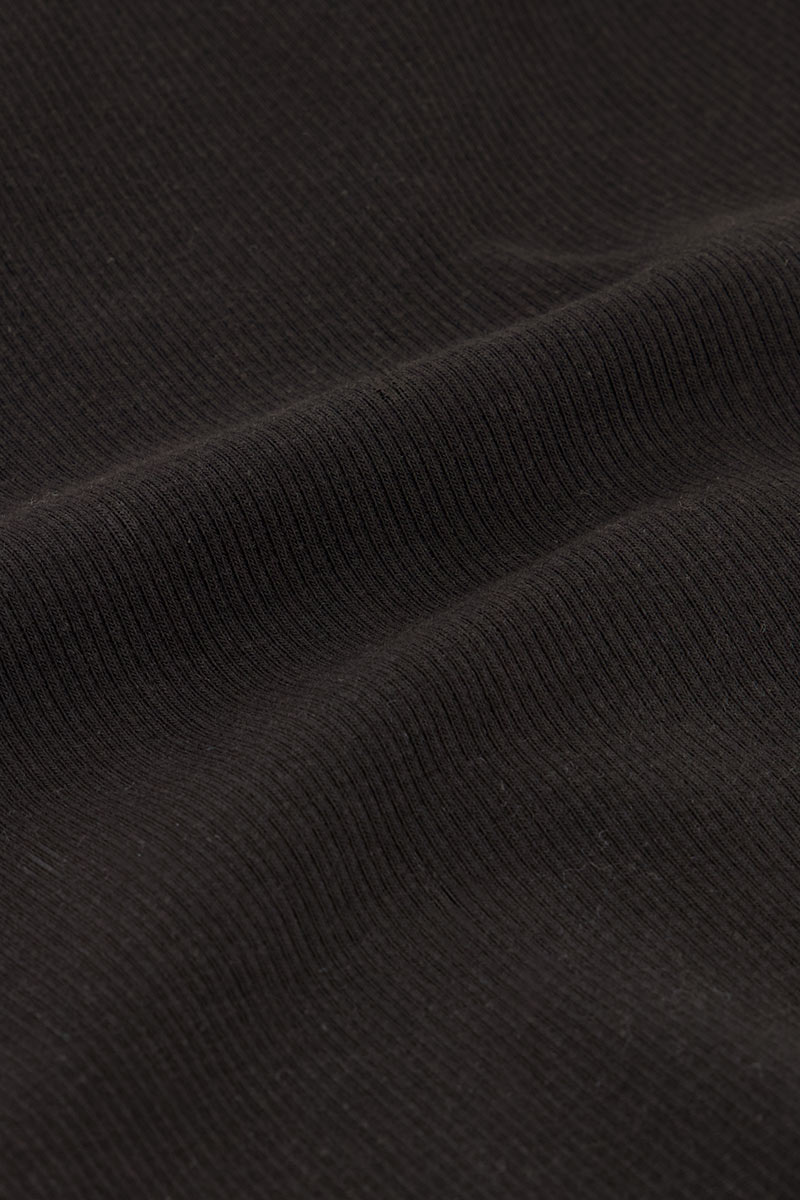 Black strapless rib top