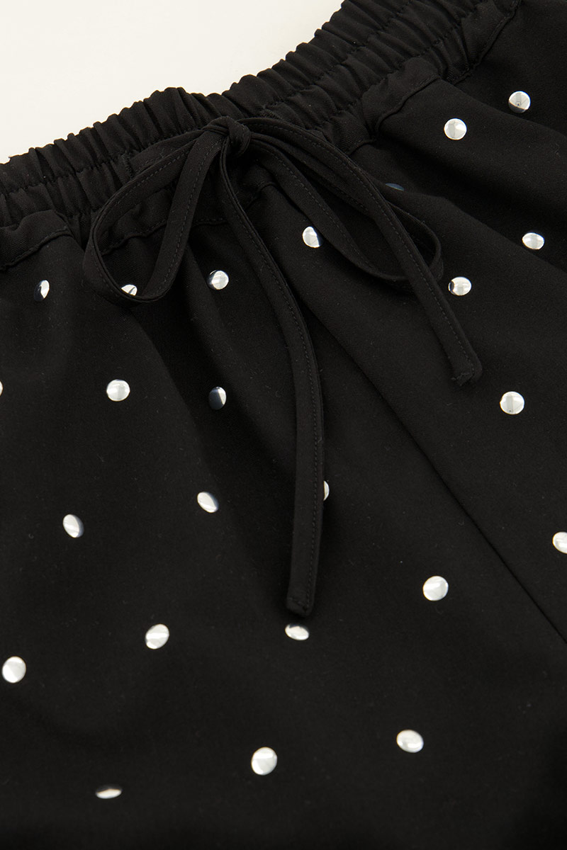 Black shorts with silver studs | My Jewellery