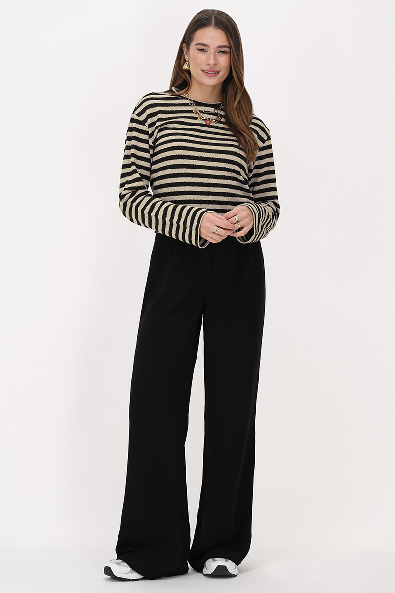 Black and white striped longsleeve | My Jewellery