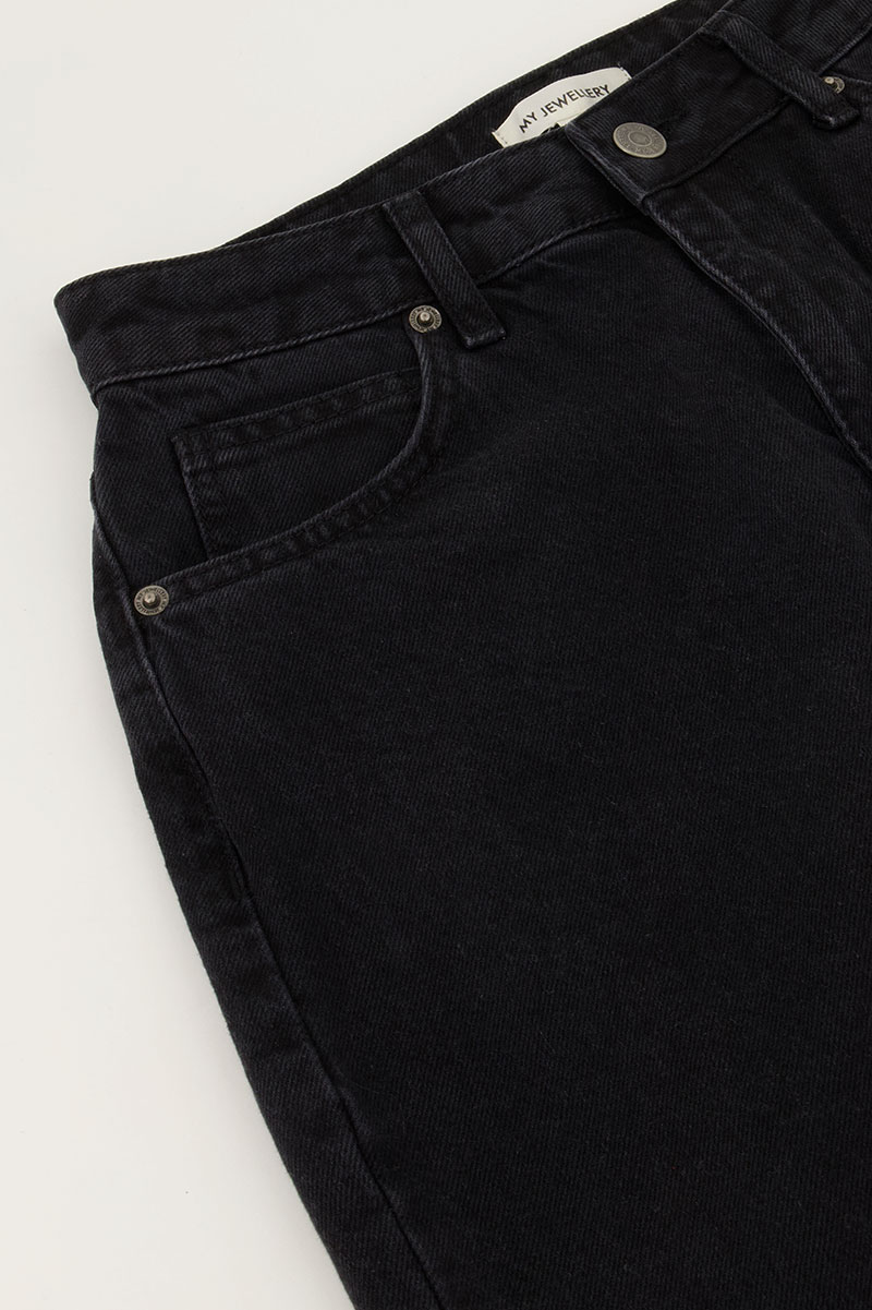 Black wide leg jeans | My Jewellery