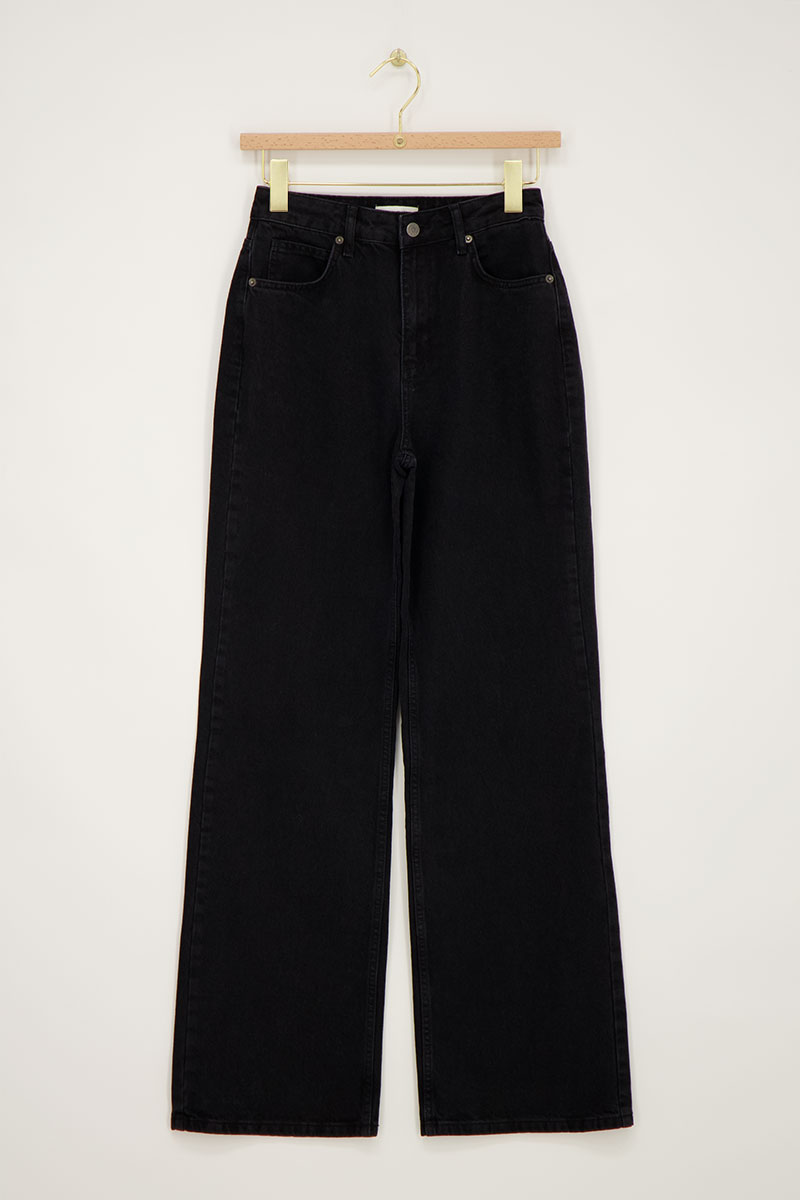 Black wide leg jeans | My Jewellery