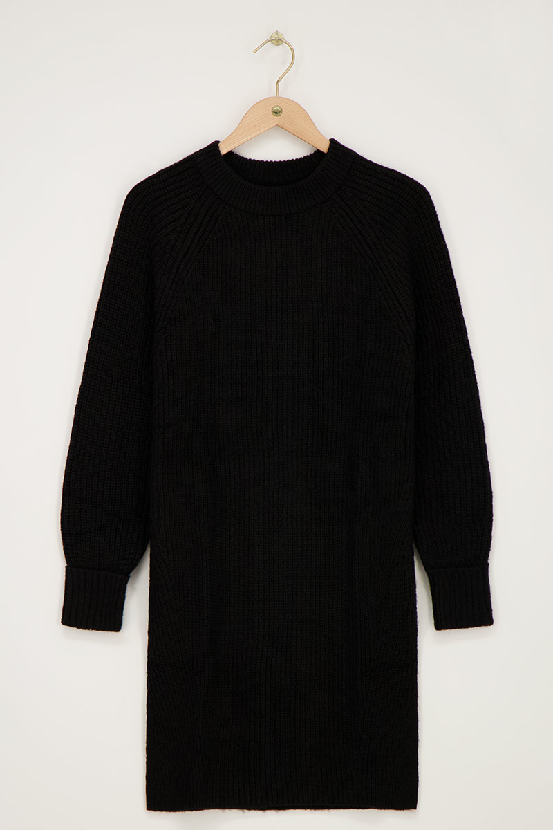 Black midi dress knitted | My Jewellery