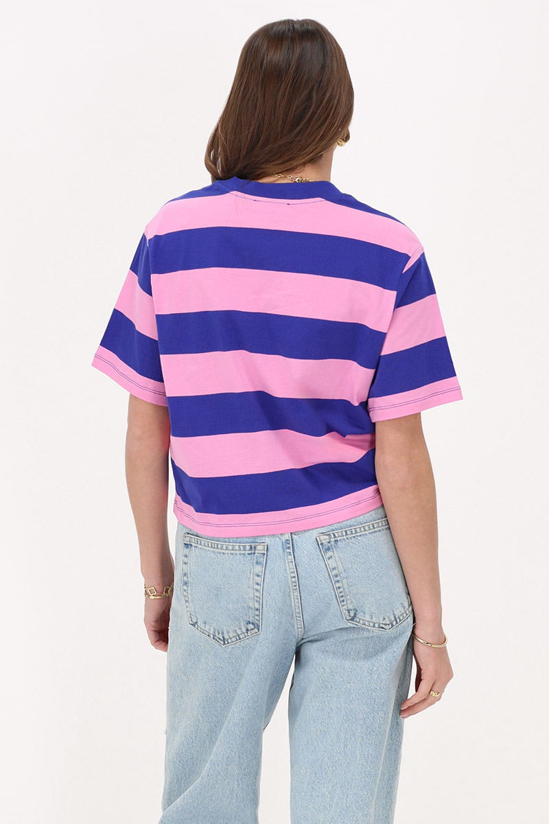 Blue and pink striped T-shirt | My Jewellery