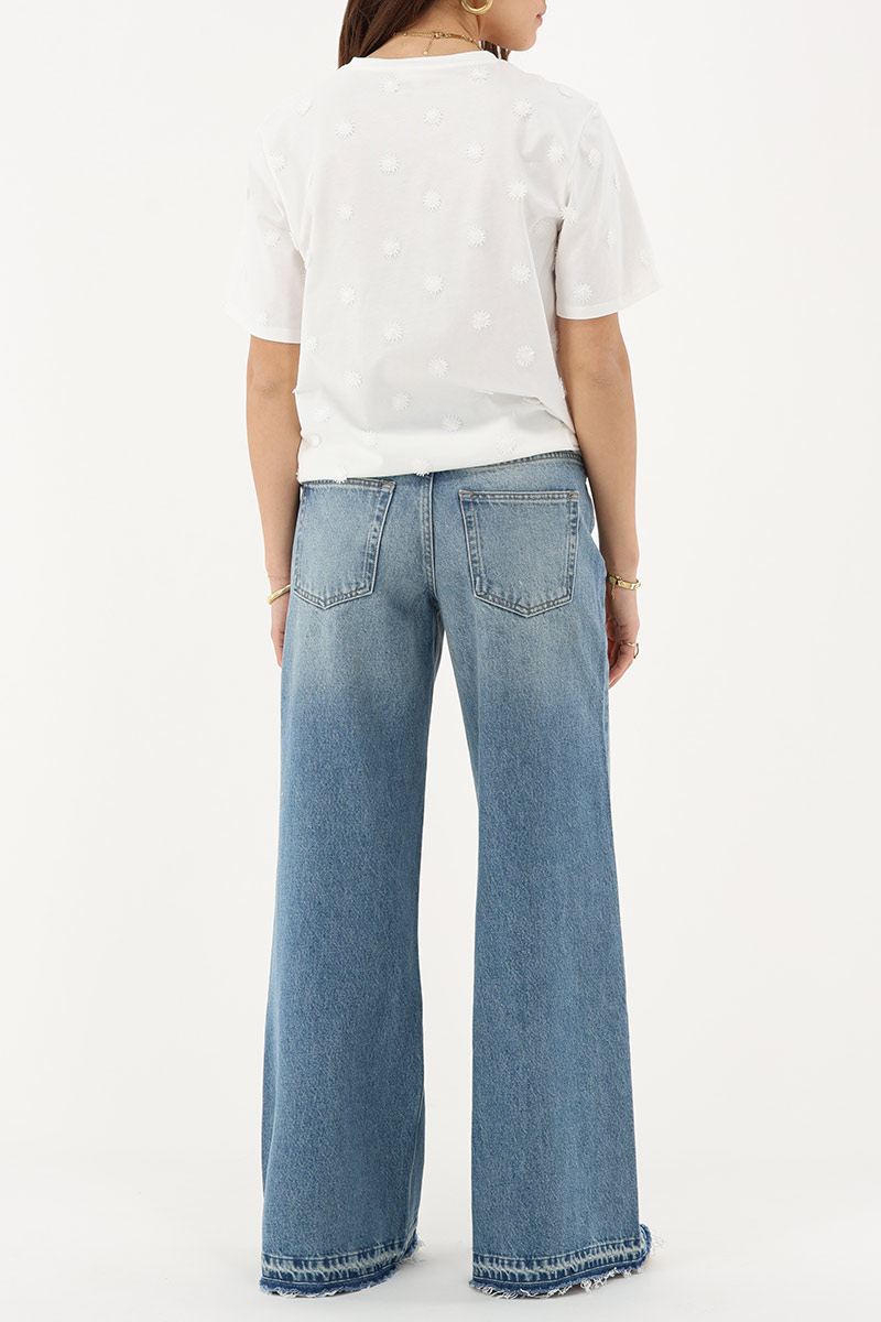 Blue mid-waist wide-leg flared | My Jewellery