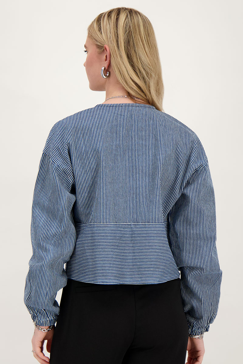 Blue striped top with bows | My Jewellery