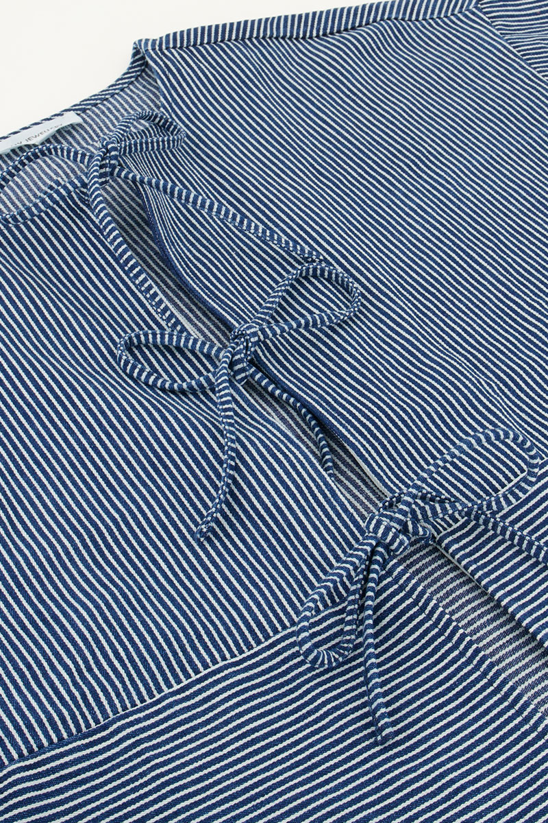 Blue striped top with bows | My Jewellery