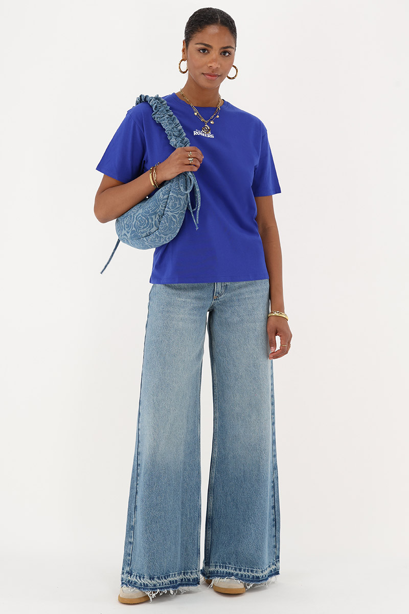 Blue T-shirt "Rue des rosiers" | My Jewellery