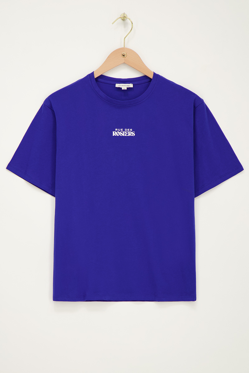Blue T-shirt "Rue des rosiers" | My Jewellery