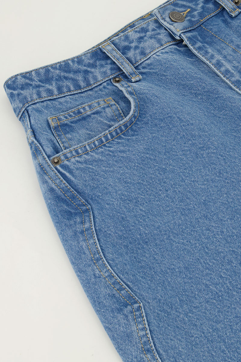 Blue wide leg jeans with wave | My Jewellery