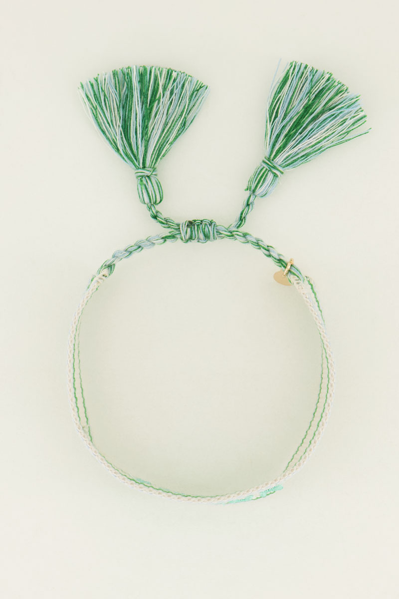 Mintgroen bohemian armbandje amour