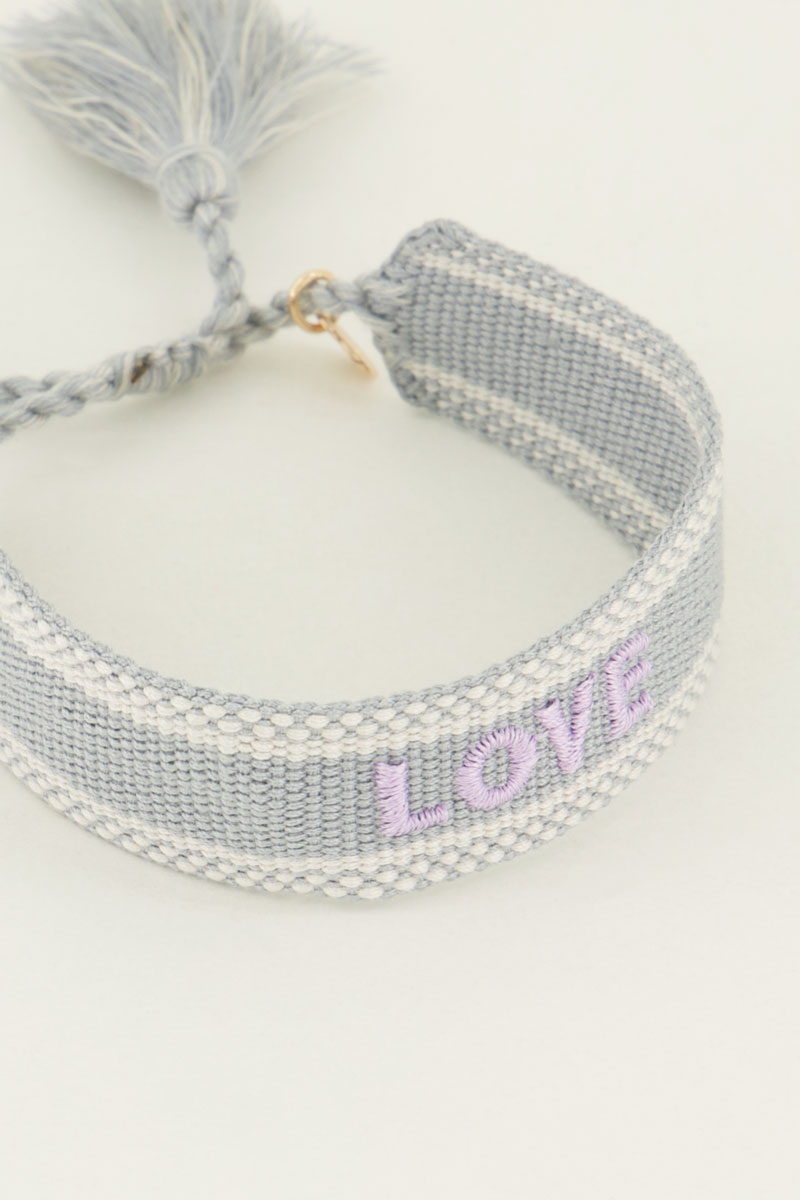 Lichtblauw Bohemian armbandje love