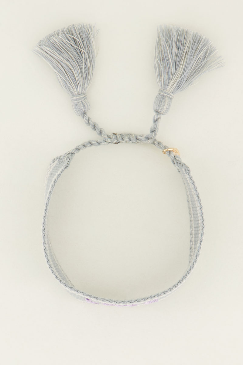 Lichtblauw Bohemian armbandje love