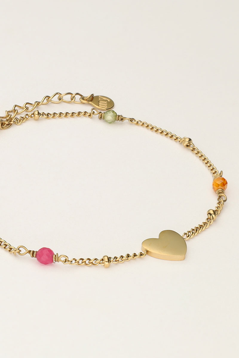Bracelet with heart and beads  | My Jewellery