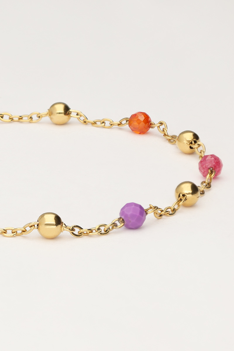 Bracelet with pink and purple beads | My Jewellery