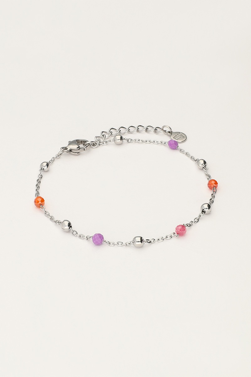 Bracelet with pink and purple beads | My Jewellery