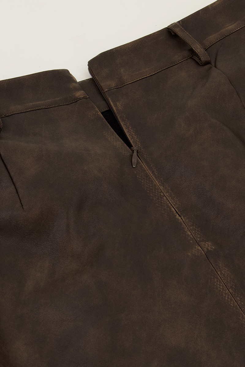 Brown skirt in leather look | My Jewellery