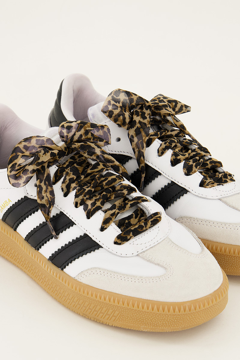 Brown shoelaces with leopard print | My Jewellery