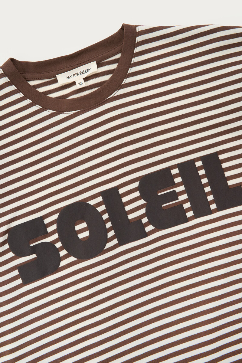 Brown striped T-shirt "Soleil" | My Jewellery