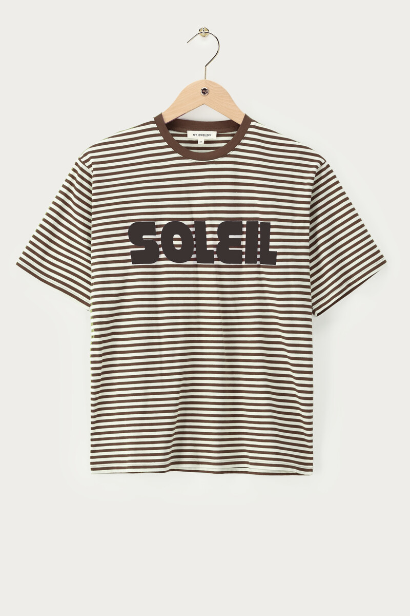 Brown striped T-shirt "Soleil" | My Jewellery