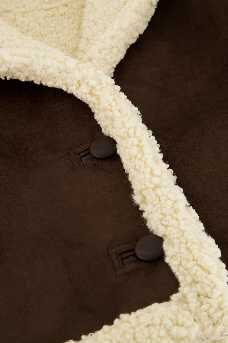 Brown suède teddy gilet | My Jewellery