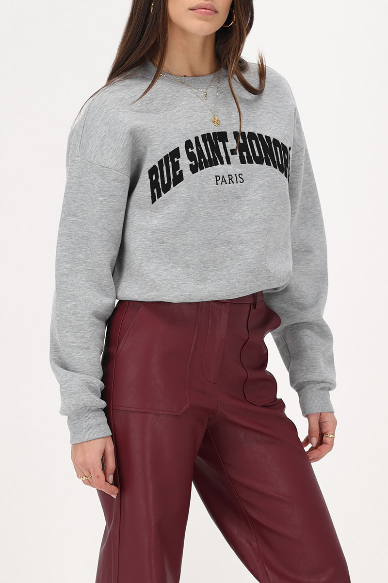 Burgundy leather look trousers with pockets | My Jewellery