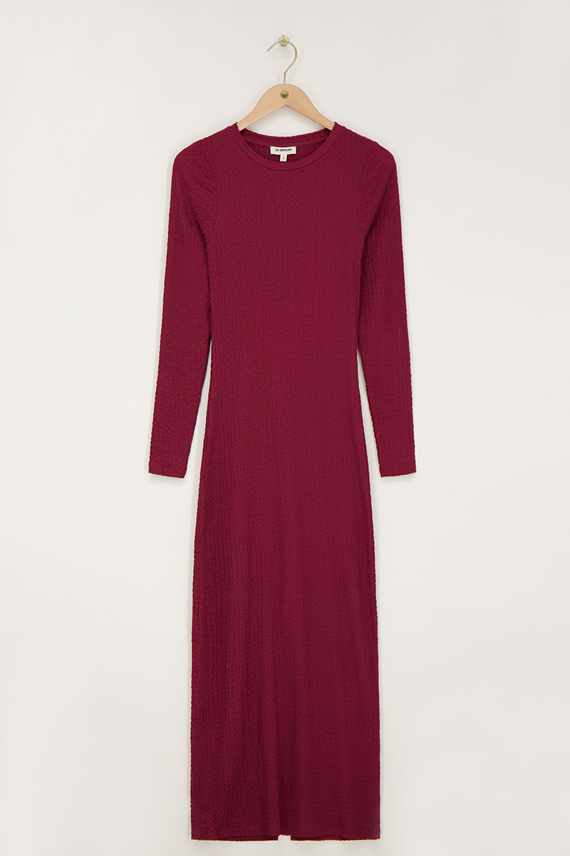 Robe longue rouge avec structure et fente | - My jewellery - Modalova