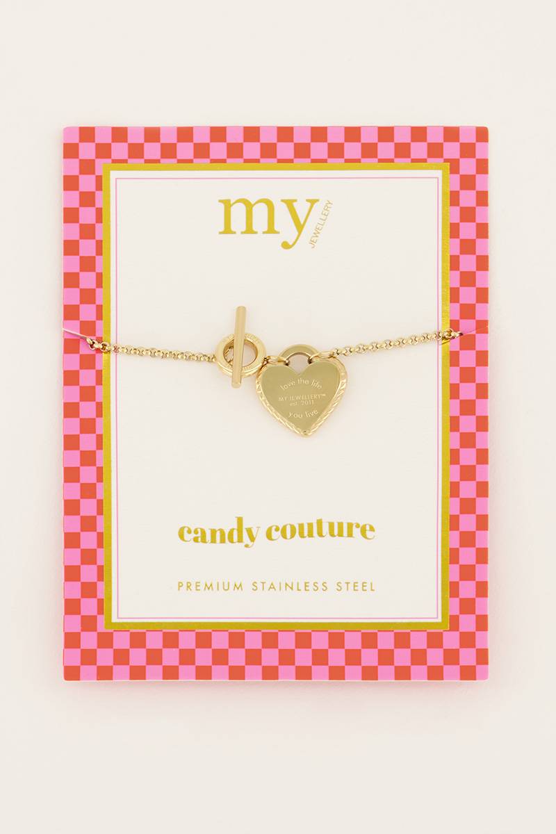 Candy armband met hartje