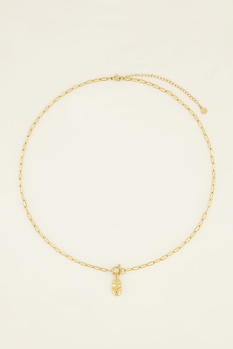 Chain necklace with clasp & beetle charm | My Jewellery