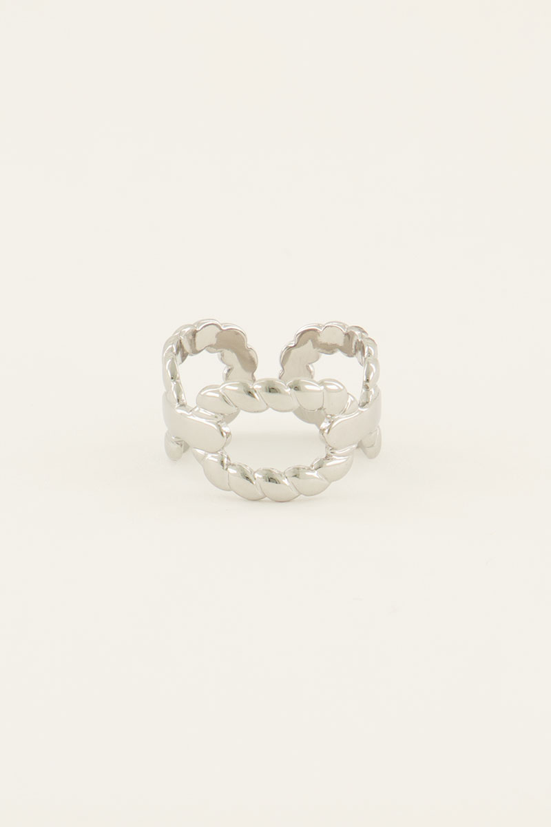 Ring schakels met touwpatroon | My Jewellery