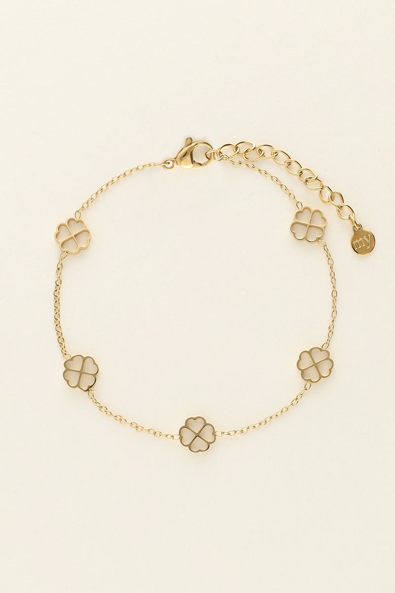 Armband met klavertjes 