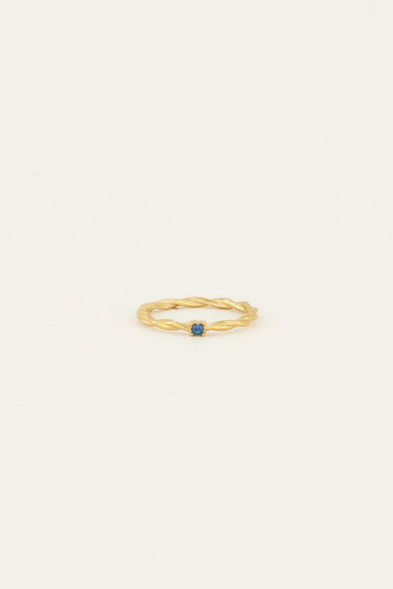 Single ocean blue ring