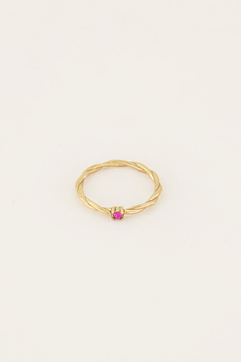 Bague torsadée pierre very berry | - My jewellery - Modalova