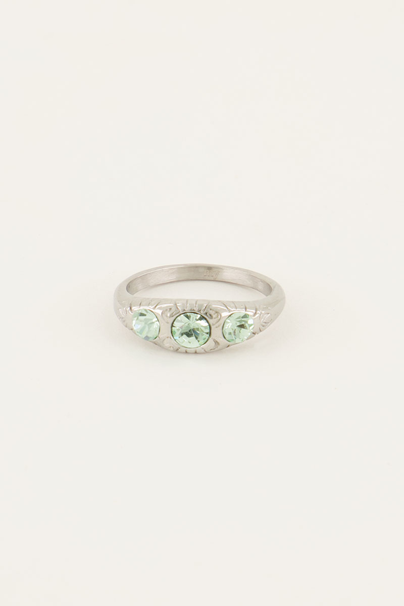 Bague trois pierres mint