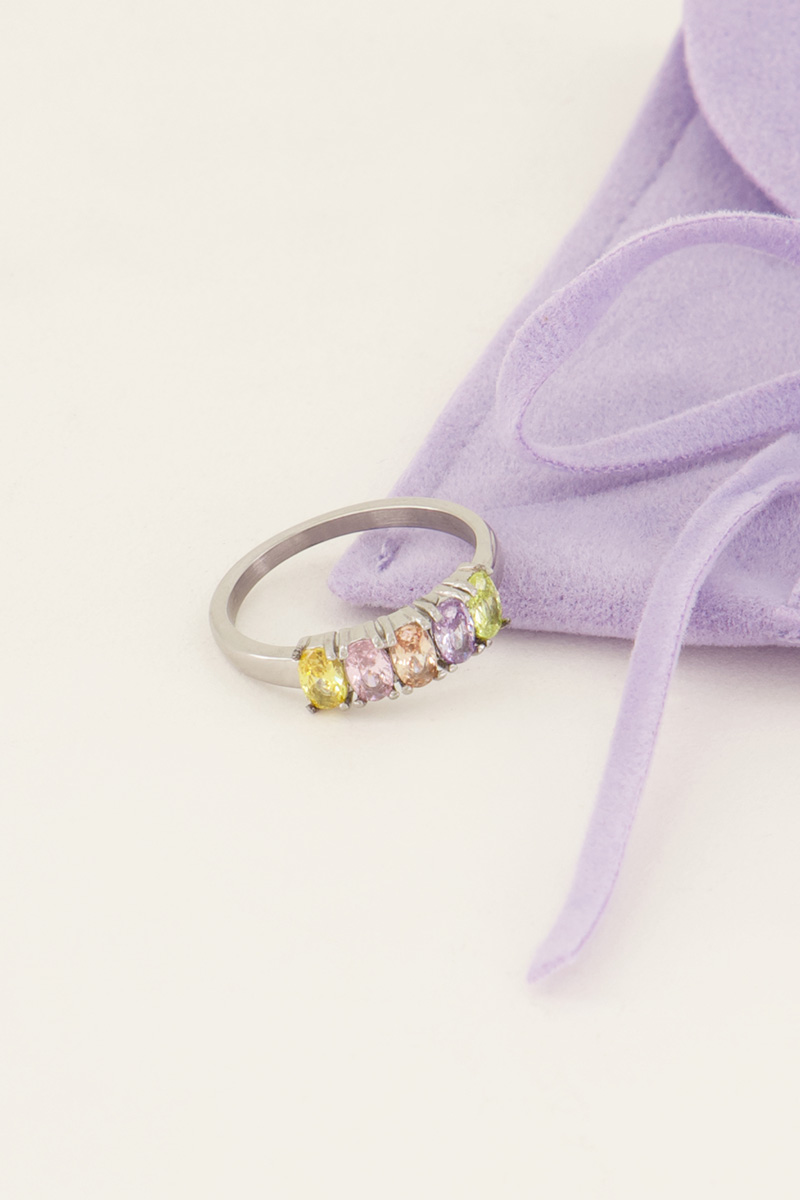 Cocktail statement ring met multikleur stenen | My Jewellery