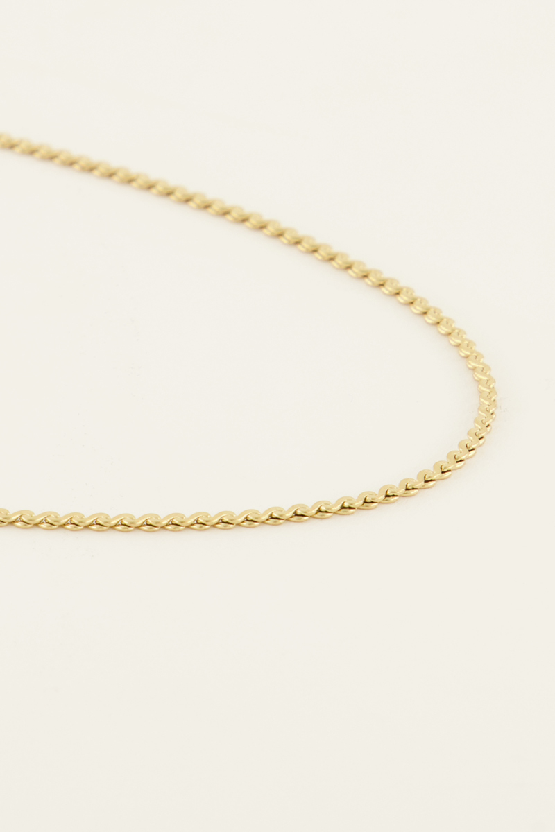 Korte ketting met platte schakels