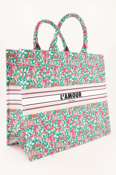 Green l'amour tote bag