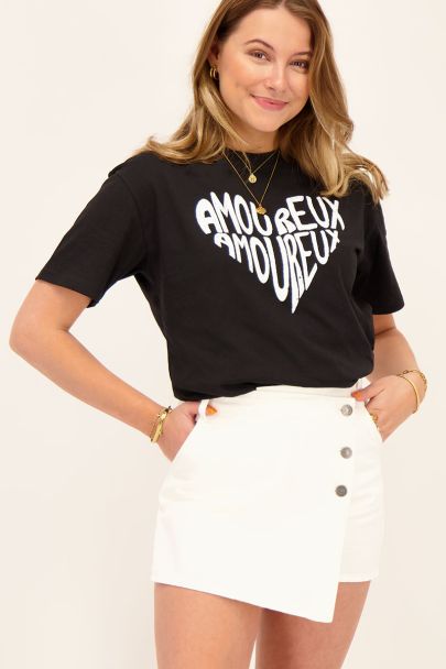 T-shirt noir Amoureux